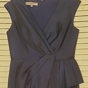 Beautiful Evan Picone evening/party dress, navy blue shimmery fabric, lined size